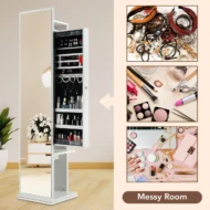 Slim Rotating Mirror Wood (10)