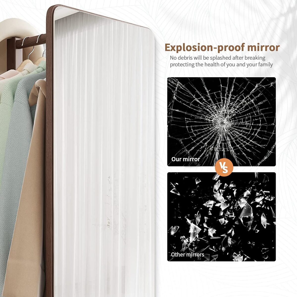 Coat Rack Rotating with mirror (7)