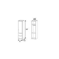 Alvaro wardrobe الفارو دولاب بضلفة واحدة
