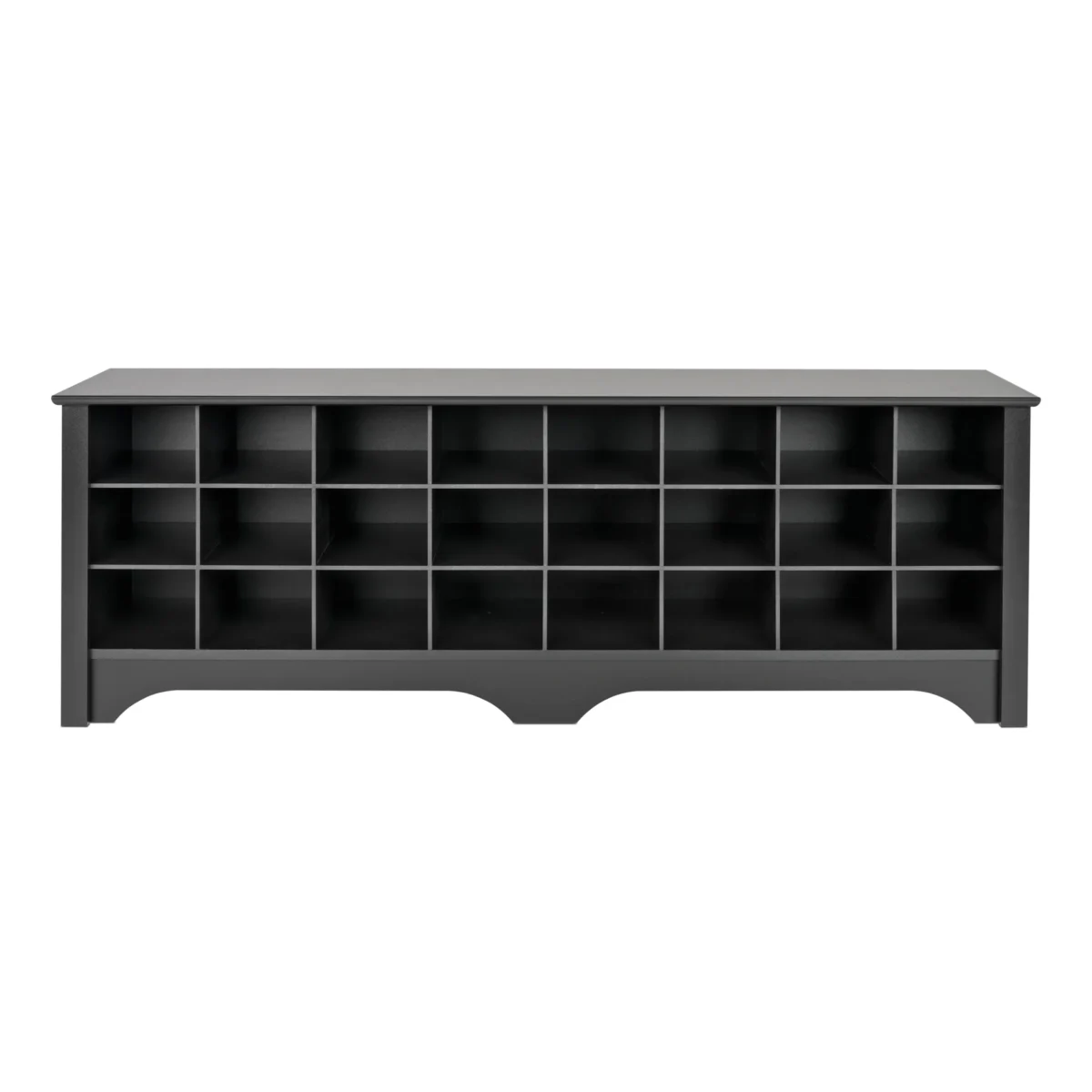 مقعد  Prepac 24 pair Shoe Storage Cubby Bench Multiple Finishesمقصورة لتخزين الأحذية 24 زوج