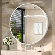 Gervon Wall Mounted Multifunction Cabinet Mirror منظم متعدد الاستخدمات بمرايا للادويه