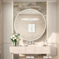 Gervon Wall Mounted Multifunction Cabinet Mirror منظم متعدد الاستخدمات بمرايا للادويه