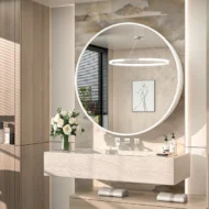 Gervon Wall Mounted Multifunction Cabinet Mirror منظم متعدد الاستخدمات بمرايا للادويه