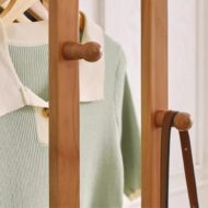 Flow Wooden Coat Rack 360° Rotating Full Body Mirror فلو شماعه ملابس بمرايا