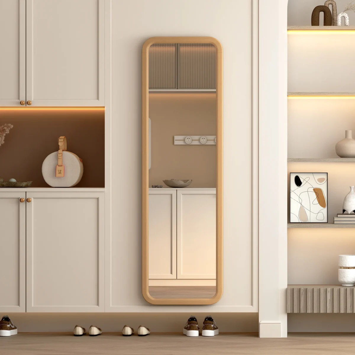 Sedra Wooden Full Body Mirror ( Stand Or Wall Mounted) - Image 10