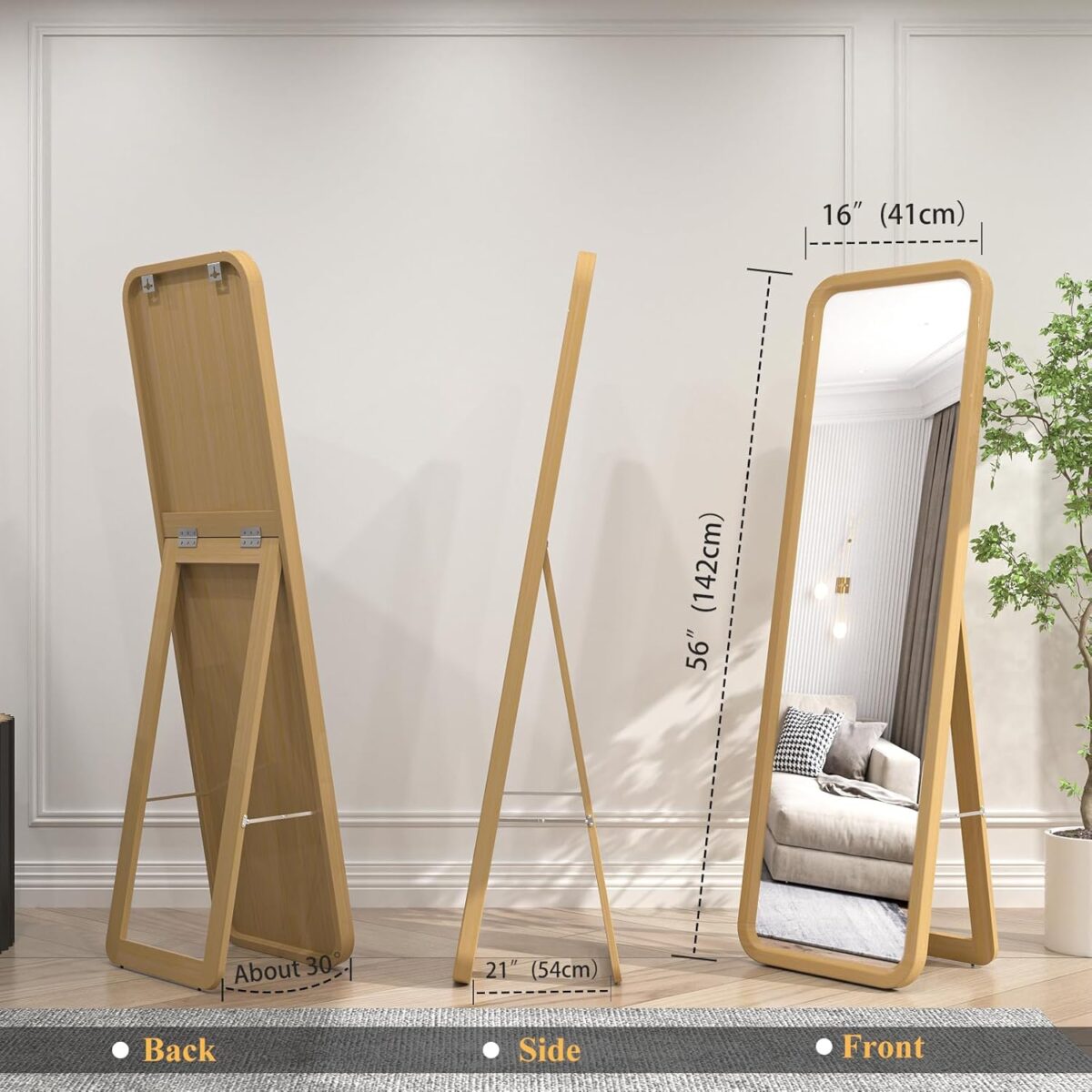 Stand Or Wall Mounted مرايا سيدرا كامله ستاند ومعلقه