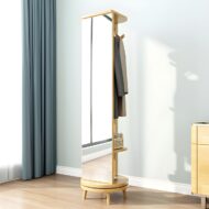 Unique Shape Modern Hall Stand Clothes Rack with Mirror