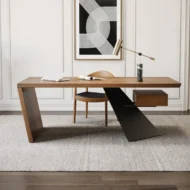 Folka Office Desk – Modern Natural Wood Design