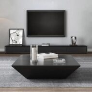 Kakko Tv Unit Table With Caffe Table Natural Wood