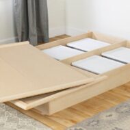 Step One Natural Wood Bed With Storage