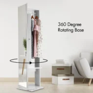 Slim Rotating Mirror Wood (11)
