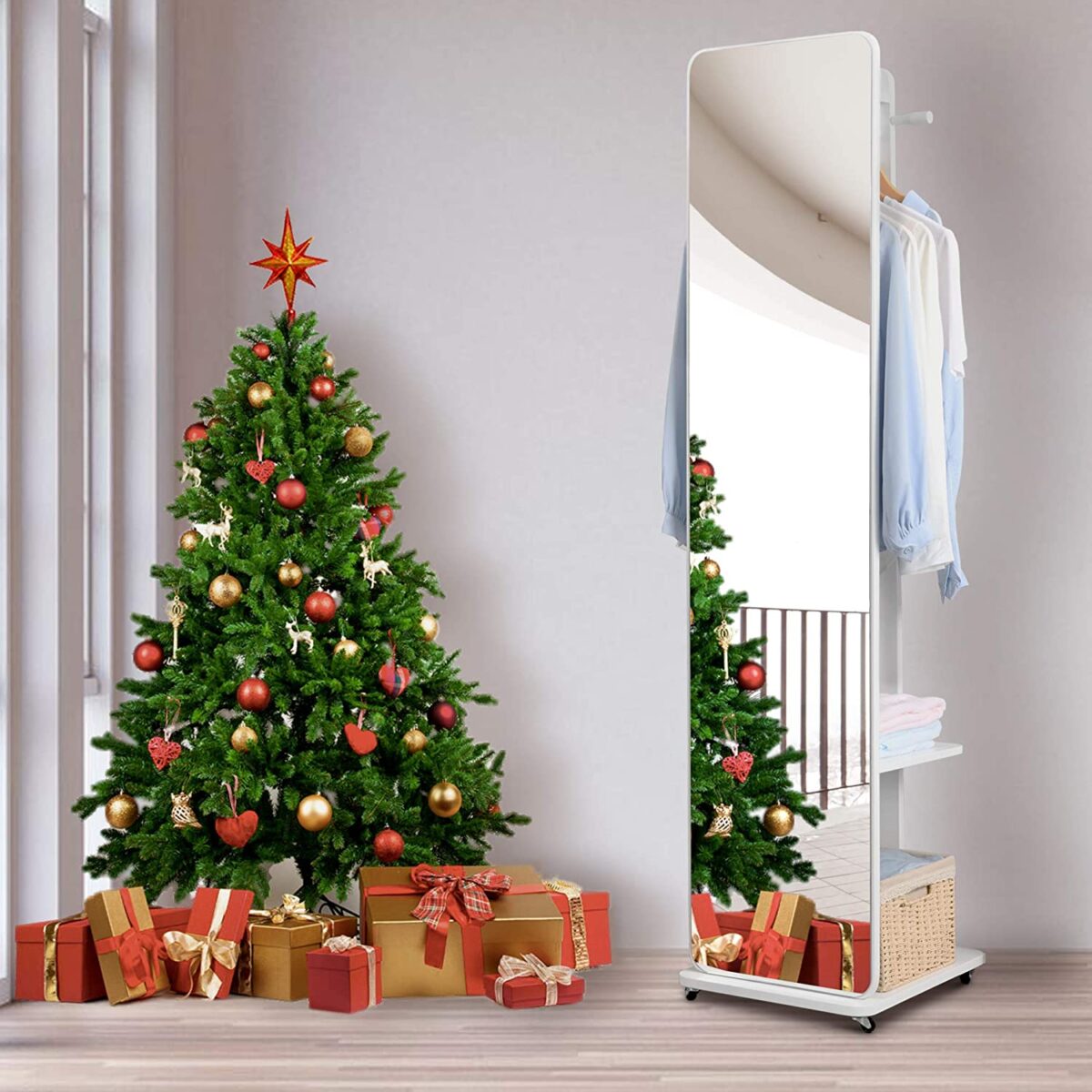Coat Rack Multifunction With Mirror شماعه مالتي فنكشن بمرايا (10)