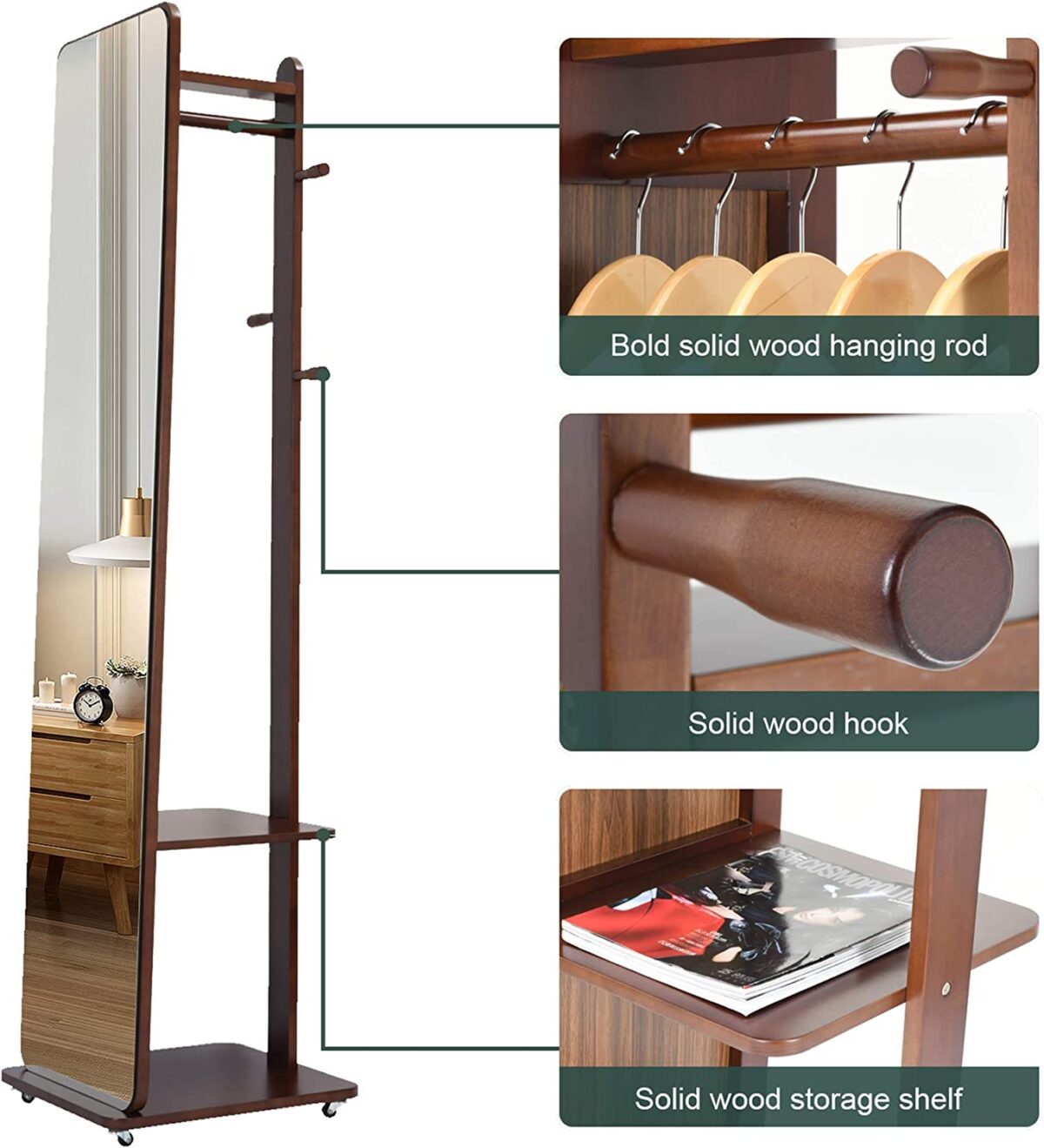 Coat Rack Multifunction With Mirror شماعه مالتي فنكشن بمرايا (2)