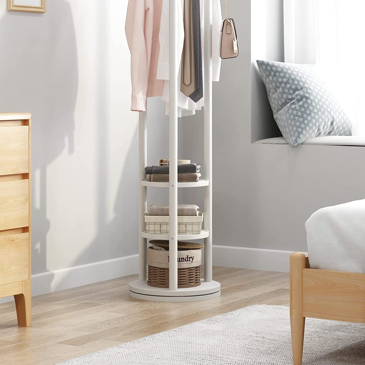 Woldars Wooden Coat Rack Freestanding (13)