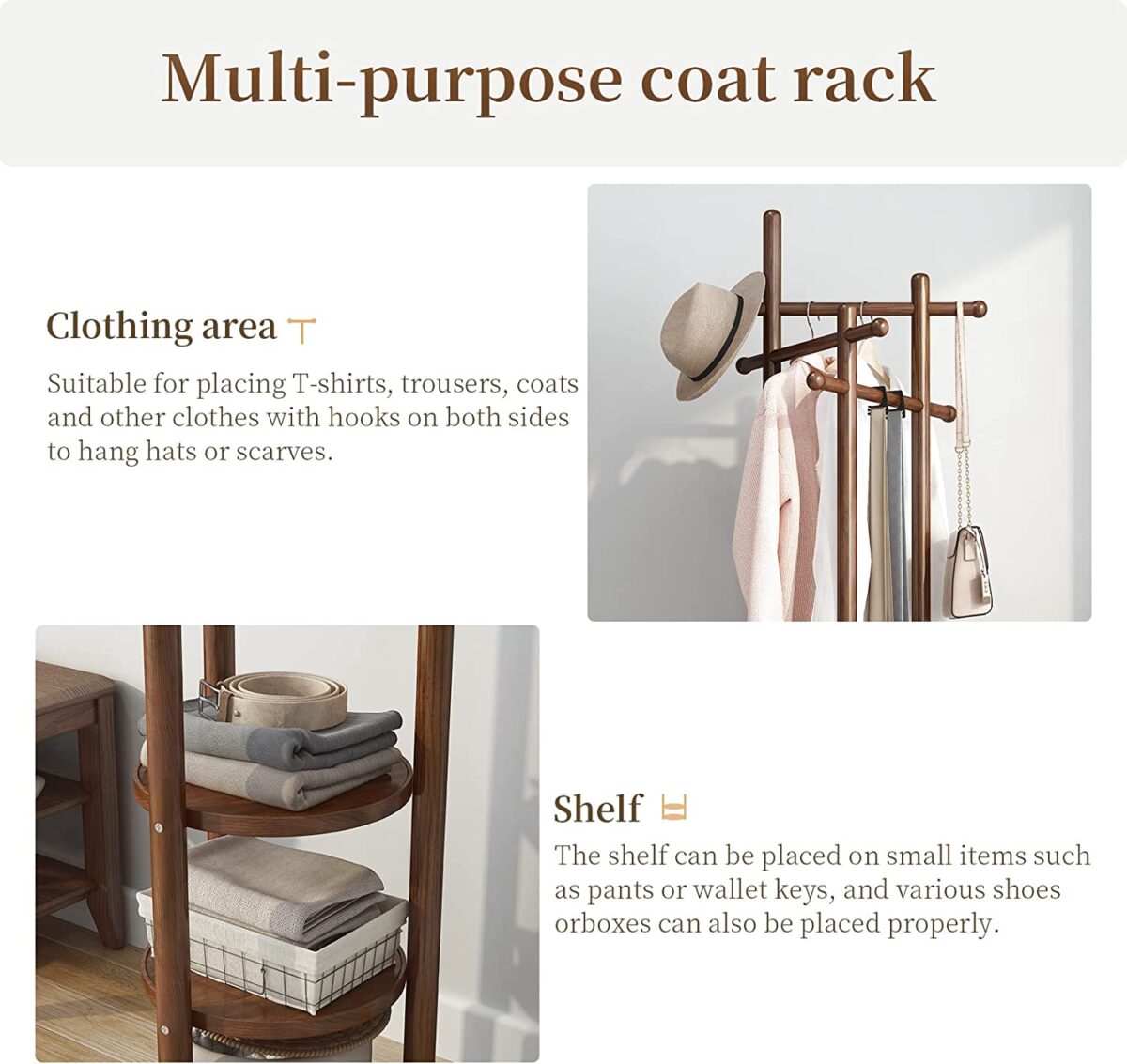 Woldars Wooden Coat Rack Freestanding (6)