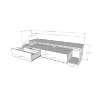 Denille Tv Table With Drawers | دينيل ترابيزة تيلفزيون بأدراج