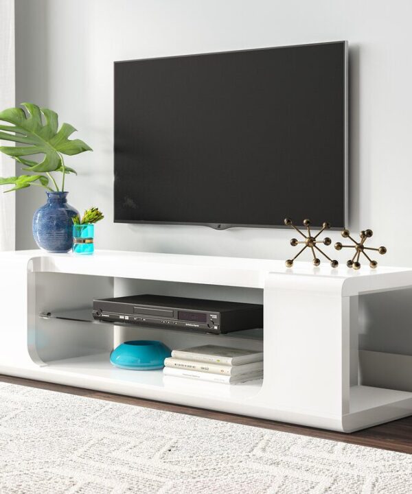 Shropshire TV Table With A glass Shelve شرو سفير ترابيزه تلفزيون برف زجاجي