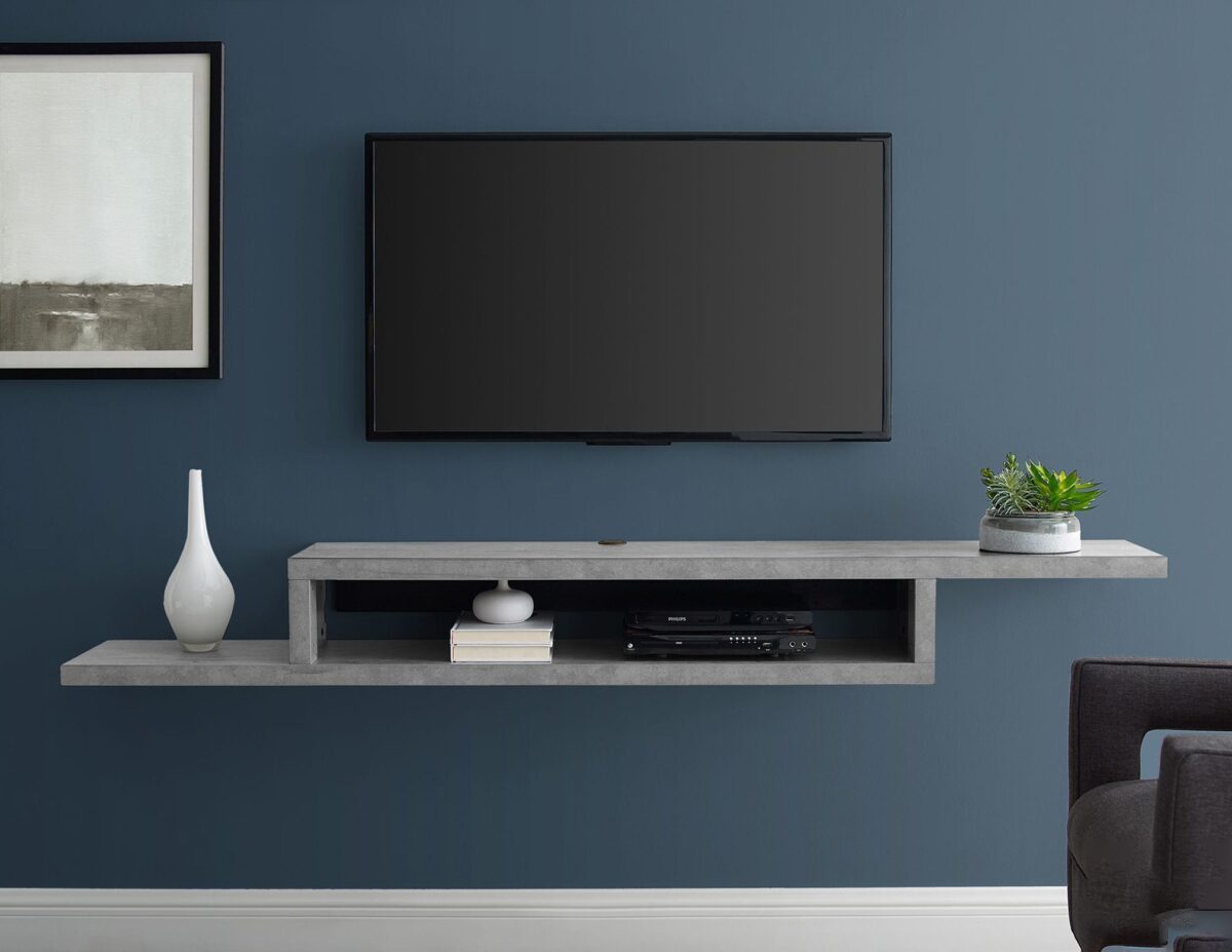 Laminated Skyline Tv Table Wall Mounted