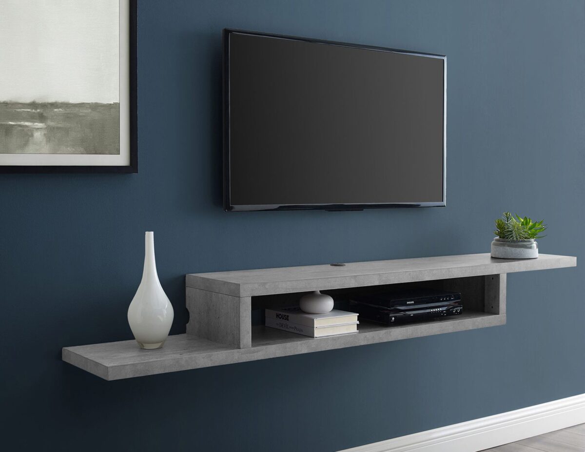 Laminated Skyline Tv Table Wall Mounted