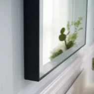Recaa Modern LED Bathroom Mirror – Natural Wood Frame