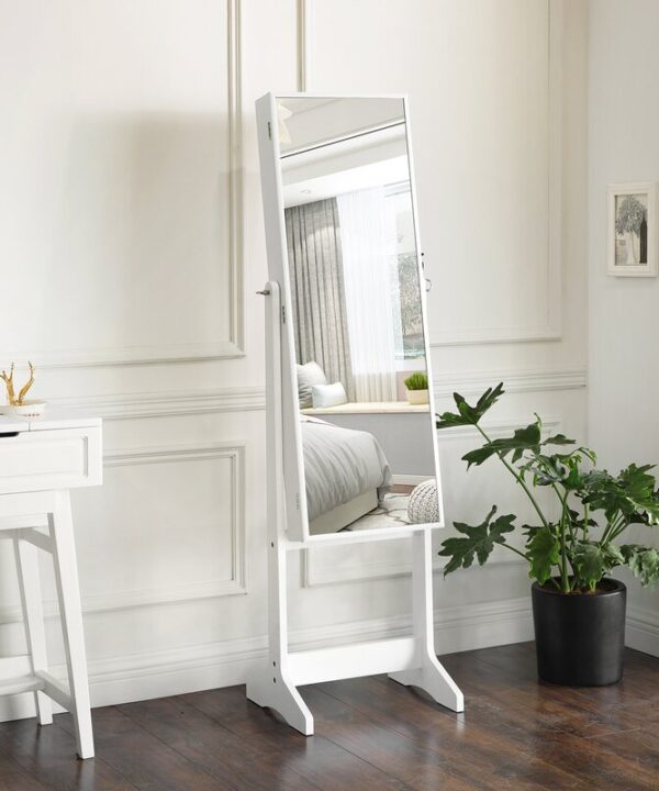 Aganlane Jewelry Cabinet with Full-Length Mirror