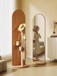 Lux Full-Length Mirror with Coat Rack