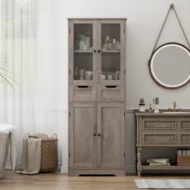 Almetter – Freestanding Bathroom Cabinet with Drawers and Doors (2nd design)