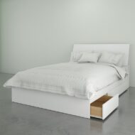 Pianola Bed With Storage – Natural Wood Bed with Drawers